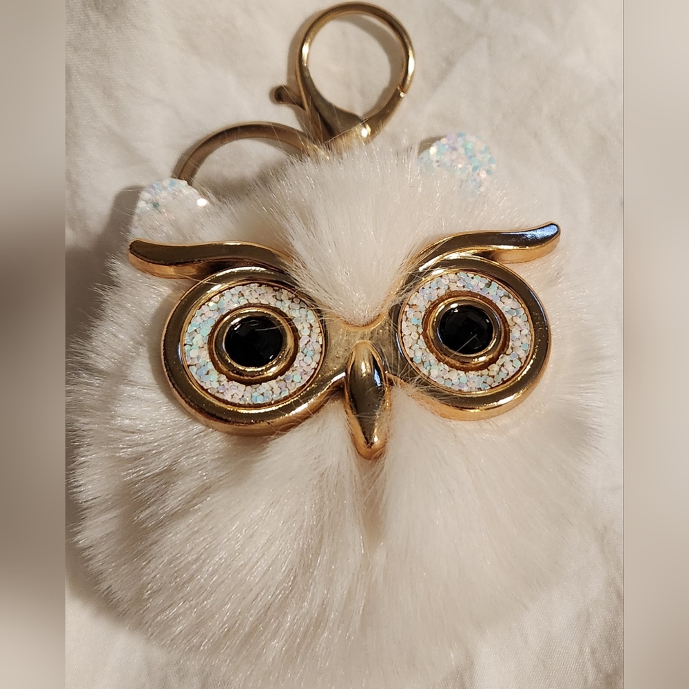 OWL PUFF Key Chain NWOT